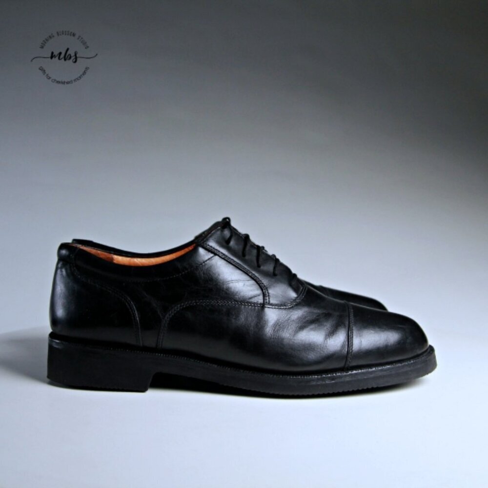 Clarks Leather‎ Lace Up Oxfords Black Men 12